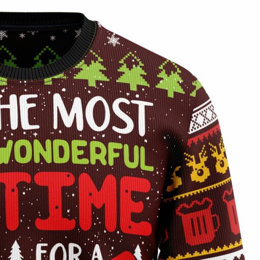 16640936781b096ae550 It's the most wonderful time for beer Christmas sweater