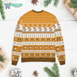 Back 72 1 38 Orange Fox Christmas sweater