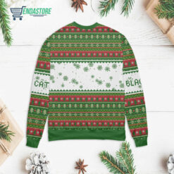 Back 72 30 Black cat pine Christmas sweater