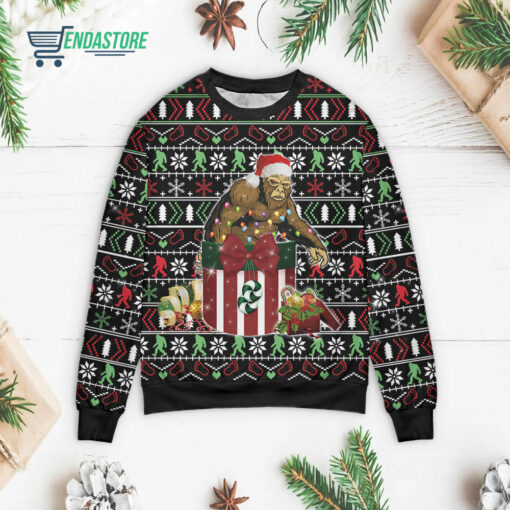 Front 72 10 Big foot Christmas sweater
