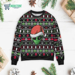 Front 72 19 Cool Alien Santa claus Christmas sweater