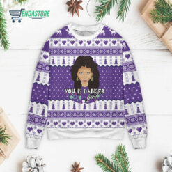 Front 72 4 2 You in danger girl Christmas sweater