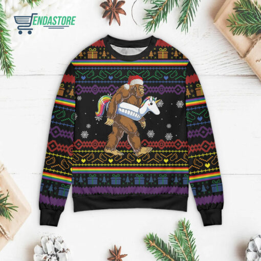 Front 72 45 Bigfoot Christmas sweater