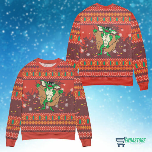 Front Back 1 32 The Gremlins is coming Christmas sweater