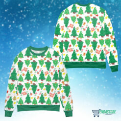 Front Back 1 33 Jingle Jingle Xmas tree pattern Christmas sweater