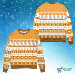 Front Back 1 39 Orange Fox Christmas sweater