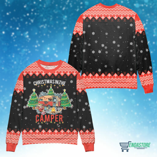 Front Back 18 Christmas in the camper Christmas sweater