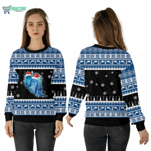 Mockup Sweatshirt 3D 1 22 Dolphin Snowflake Christmas sweater