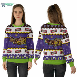 Mockup Sweatshirt 3D 12 Willy Wonka and the chocolate factory Christmas sweater