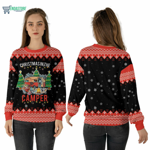 Mockup Sweatshirt 3D 17 Christmas in the camper Christmas sweater