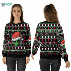 Mockup Sweatshirt 3D 19 Cool Alien Santa claus Christmas sweater