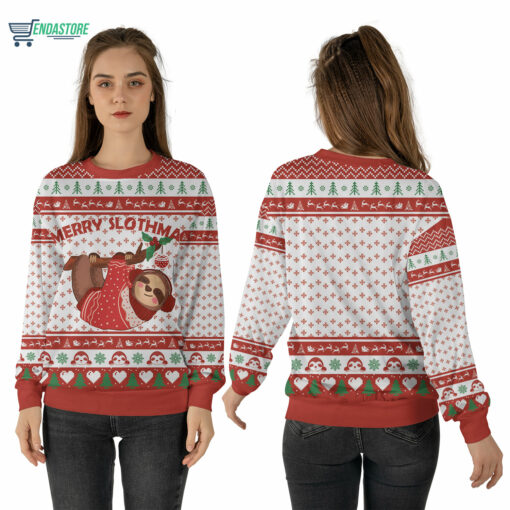 Mockup Sweatshirt 3D 3 1 Merry slothmas Christmas sweater
