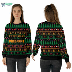 Mockup Sweatshirt 3D 4 3 It's the season to be Pregnant Christmas sweater