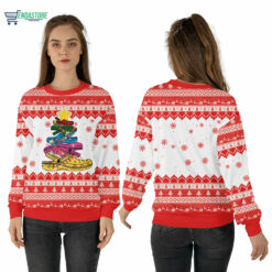 Mockup Sweatshirt 3D 43 Crocin around the Christmas tree Christmas sweater