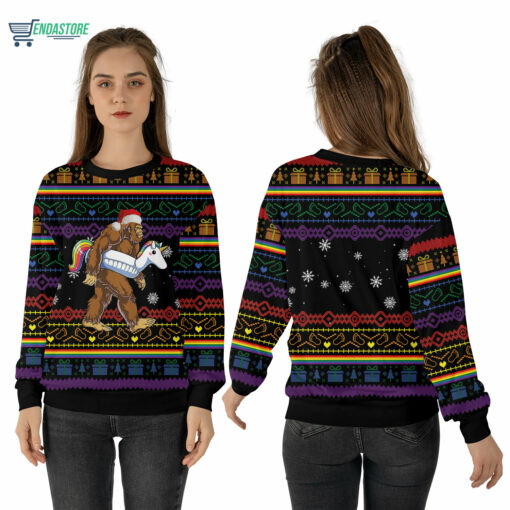 Mockup Sweatshirt 3D 44 Bigfoot Christmas sweater