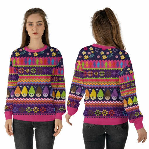 Mockup Sweatshirt 3D 5 Trolls Christmas sweater