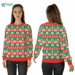 Mockup Sweatshirt 3D 51 Christmas stocking pattern Christmas sweater