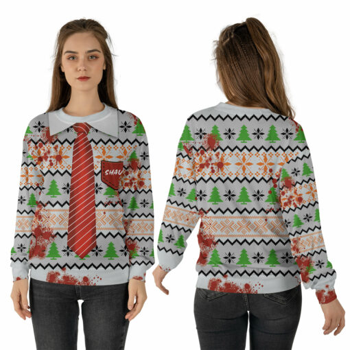 Mockup Sweatshirt 3D Shaun of the Dead Christmas sweater