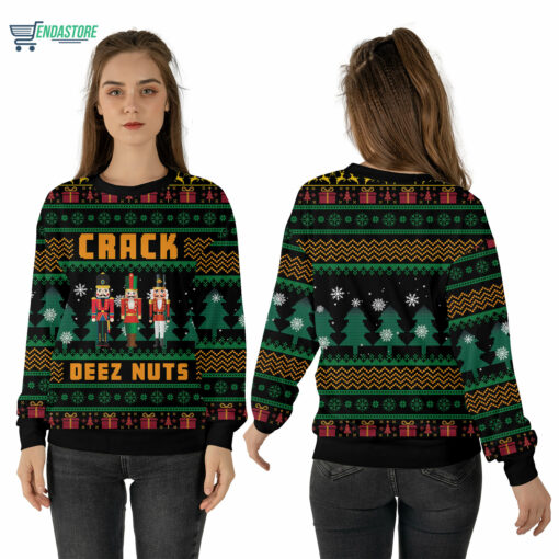 Mockup Sweatshirt 3D 59 Crack deez nuts nutcracker Christmas sweater