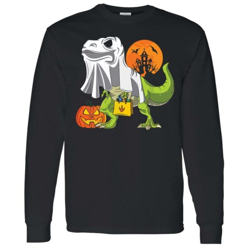 endas Ghost dinosaur and pumpkin halloween shirt 4 1 Ghost dinosaur and pumpkin halloween shirt