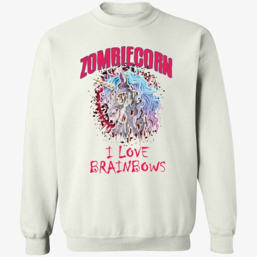 endas up sweatshirt Zombie Unicorn I Love Brainbows Halloween Gothic 3 1 Zombiecorn i love brainbows Halloween sweatshirt