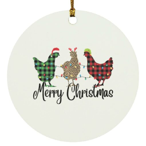redirect11192021211140 Plaid Rooster Merry Christmas ornament
