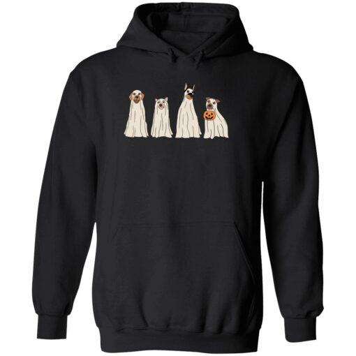 up het Sweatshirt Happy Halloween Ghost Dog Retro Spooky Season 2 1 Happy halloween ghost dog sweatshirt