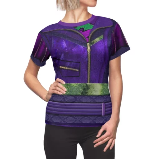 1 3 Descendants Purple and Green Halloween costume shirt
