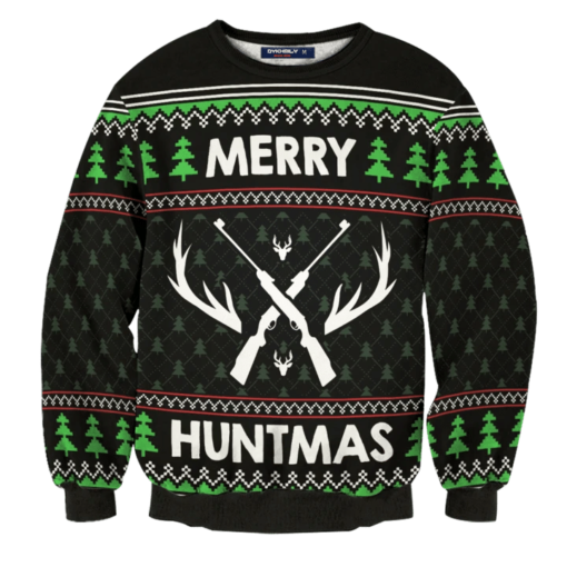 163240246095a76ca700 Merry Huntmas Christmas sweater
