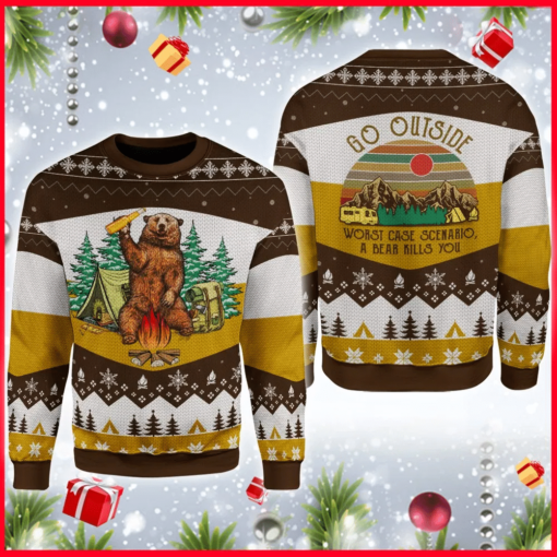 163245861019b7232add A bear with beer vintage camping Christmas sweater