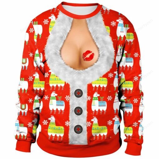 1635909169843 Boobs alpaca Christmas sweater