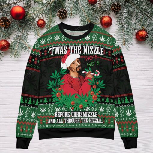 1636353730432 Twas the nizzle before chrismizzle Christmas sweater