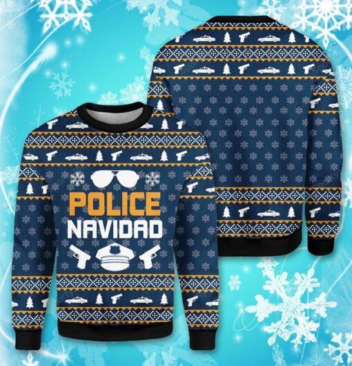 1636934672635 Police Navidad Christmas sweater