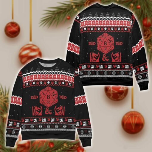 1640334027726 DnD sungeons and dragons Christmas sweater
