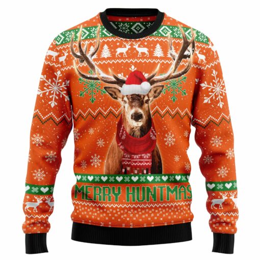 1664094048ae4d617825 Deer merry huntmas Christmas sweater