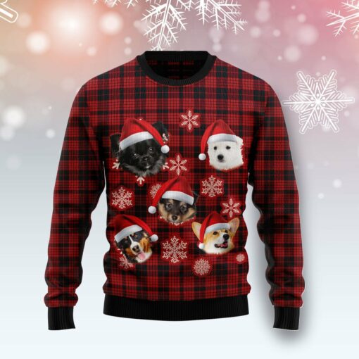 16640940809133d3379a Dog Christmas snowflake Christmas sweater