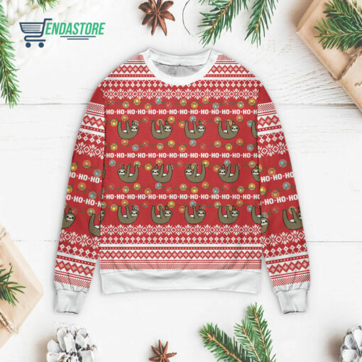 2 1 Sloths Ho Ho Ho Christmas sweater
