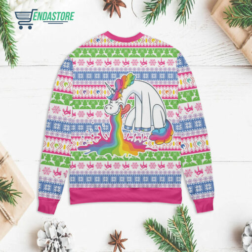 Back 72 1 1 Unicorn believe in magic Christmas sweater