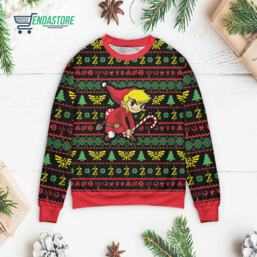 Front 72 2 5 Zelda holiday Christmas sweater