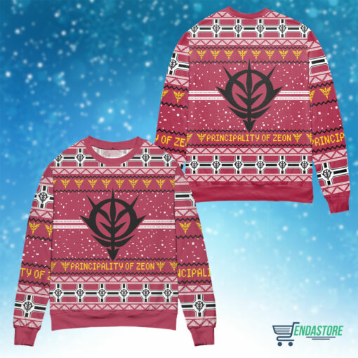 Front Back 1 13 Zeon the Gundam Christmas sweater