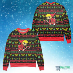Front Back 2 5 Zelda holiday Christmas sweater