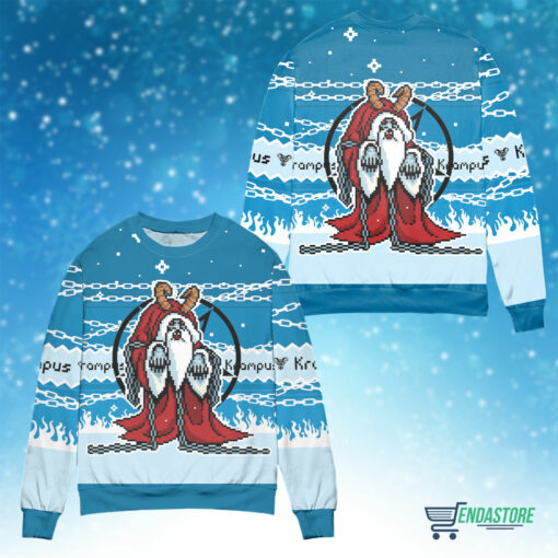 Front Back 9 Demon Krampus Christmas sweater