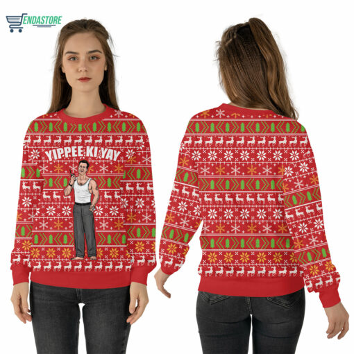Mockup Sweatshirt 3D 1 9 Yippee ki yay Christmas sweater