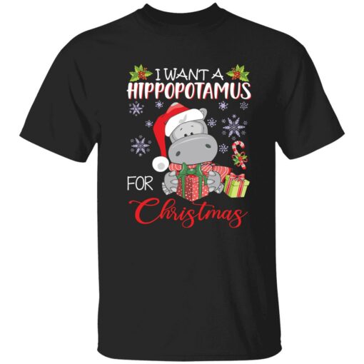 endas i want a hippopotamus for christmas 1 1 I want a hippopotamus for Christmas sweatshirt