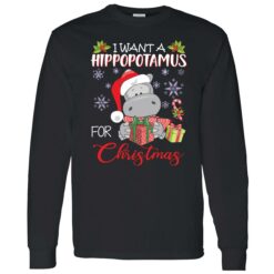 endas i want a hippopotamus for christmas 4 1 I want a hippopotamus for Christmas sweatshirt