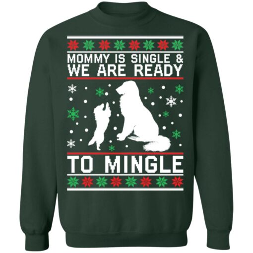 redirect09222021050926 2 Golden Retriever mommy is single and we are ready Christmas sweatshirt