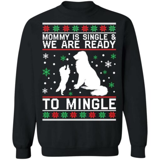 redirect09222021050926 Golden Retriever mommy is single and we are ready Christmas sweatshirt