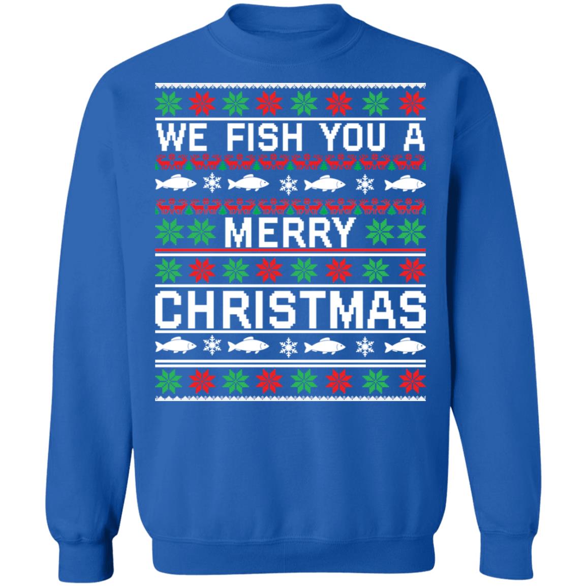 We fish you a merry Christmas sweater 