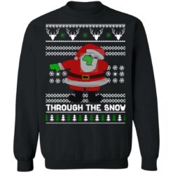 redirect10042021231051 6 Santa Claus dabbing through the snow Christmas sweatshirt