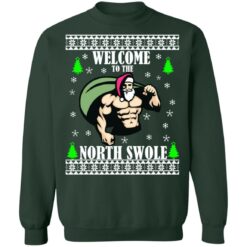 redirect11102021001138 2 Santa Gym welcome to the north swole Christmas sweatshirt